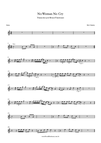 Bob Marley No Woman No Cry score for Harmonica