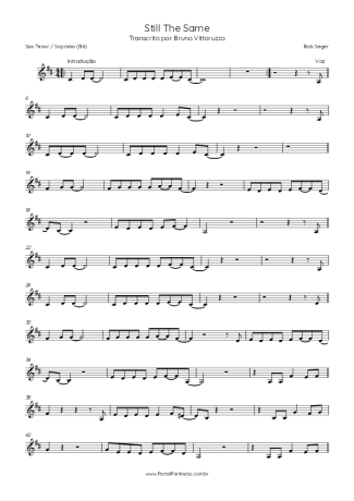 Bob Seger  score for Tenor Saxophone Soprano (Bb)