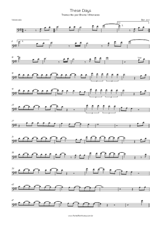 Bon Jovi  score for Cello
