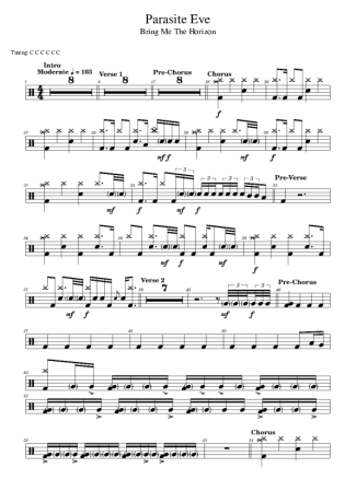 Bring Me The Horizon  score for Drums