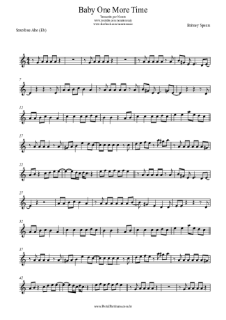 Britney Spears Baby One More Time score for Alto Saxophone