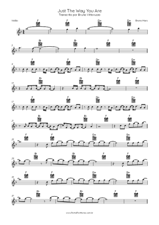 Bruno Mars  score for Acoustic Guitar