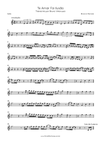 Bruno e Marrone Te Amar Foi Ilusão score for Harmonica