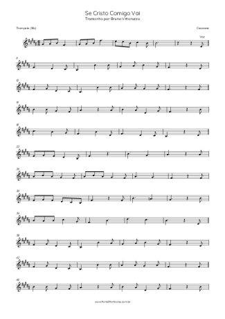 Cassiane Se Cristo Comigo Vai score for Trumpet