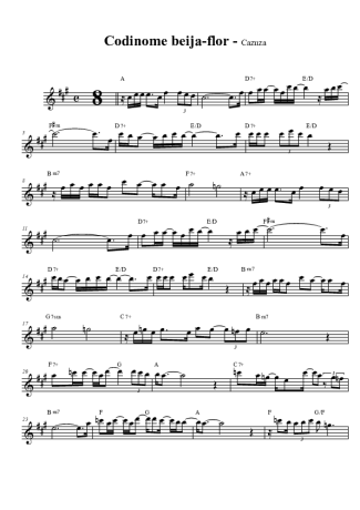 Cazuza Codinome Beija-flor score for Alto Saxophone