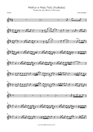 Celina Borges Melhor E Mais Feliz (Kolkata) score for Violin