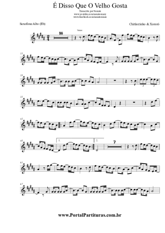 Chitãozinho e Xororó  score for Alto Saxophone