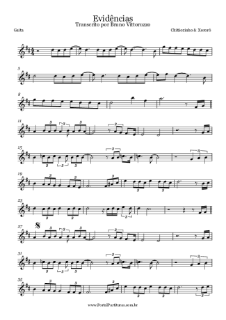 Chitãozinho e Xororó Evidências score for Harmonica