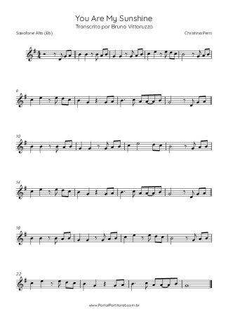 Christina Perri  score for Alto Saxophone