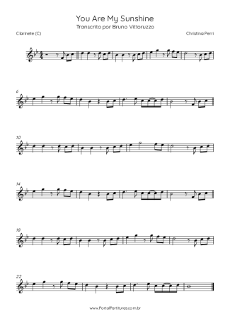 Christina Perri  score for Clarinet (C)