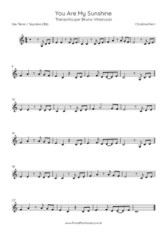 Christina Perri  score for Tenor Saxophone Soprano (Bb)
