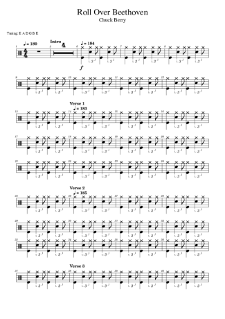 Chuck Berry  score for Drums