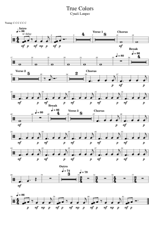Cyndi Lauper  score for Drums