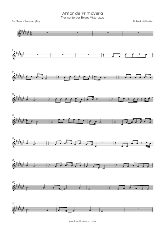 Di Paullo e Paulino  score for Tenor Saxophone Soprano (Bb)