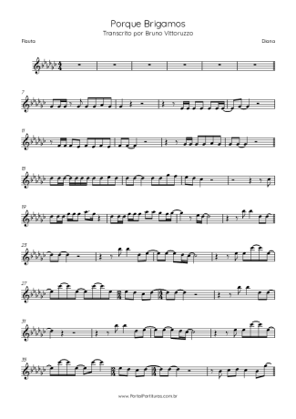 Diana  score for Flute