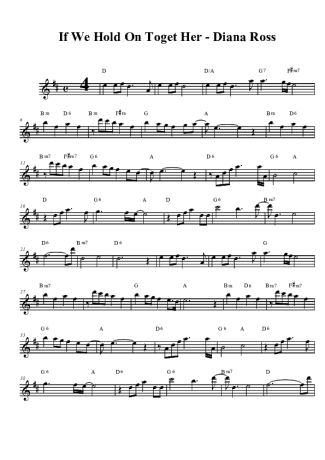 Diana Ross If We Hold On Together score for Tenor Saxophone Soprano (Bb)