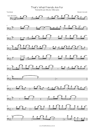 Dionne Warwick  score for Trombone