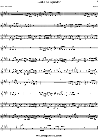 Djavan  score for Flute
