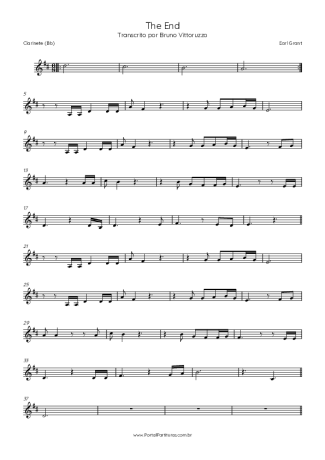 Earl Grant  score for Clarinet (Bb)