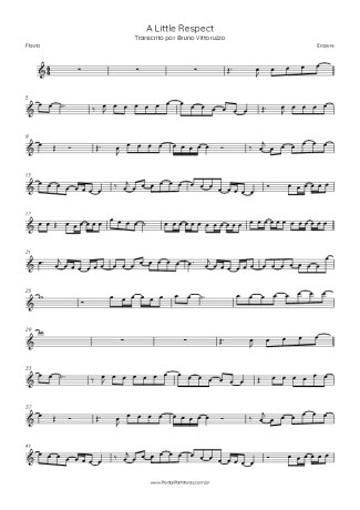 Erasure A Little Respect score for Flute