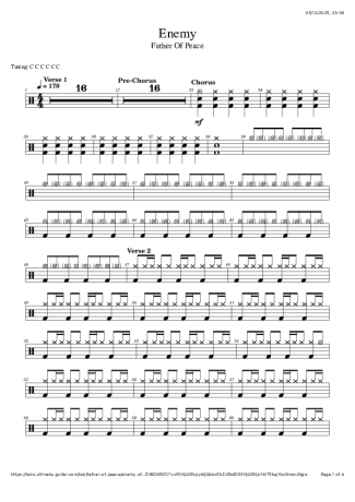 Father Of Peace  score for Drums