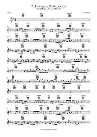 Fhop Music Tu És + Águas Purificadoras score for Acoustic Guitar