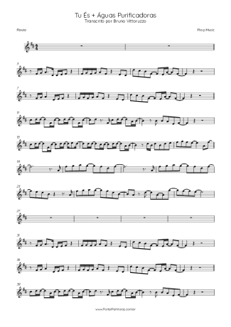 Fhop Music Tu És + Águas Purificadoras score for Flute