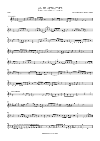 Flavio Venturine Céu De Santo Amaro (feat.  Caetano Veloso) score for Harmonica