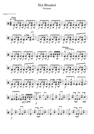 Foreigner  score for Drums