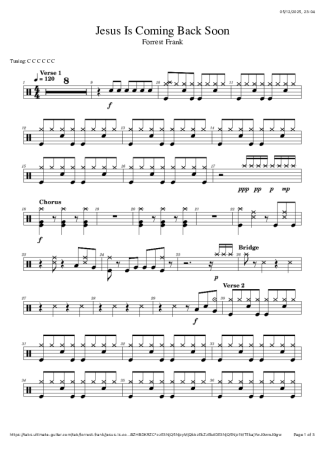 Forrest Frank  score for Drums