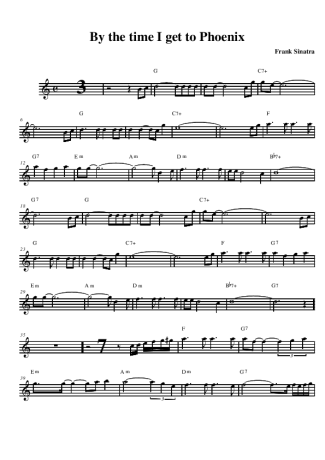 Frank Sinatra By The Time Get To Phoenix score for Alto Saxophone