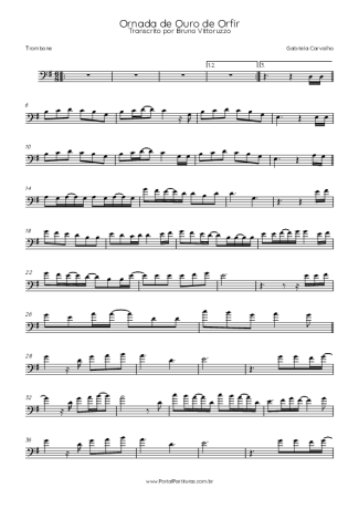 Gabriela Carvalho Ornada De Ouro De Orfir score for Trombone