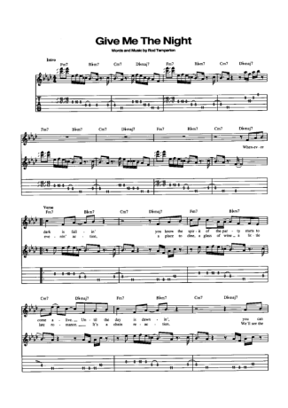 George Benson Give Me The Night score for Guitar