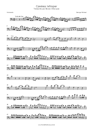 George Michael  score for Cello