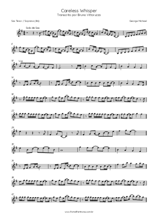 George Michael  score for Tenor Saxophone Soprano (Bb)