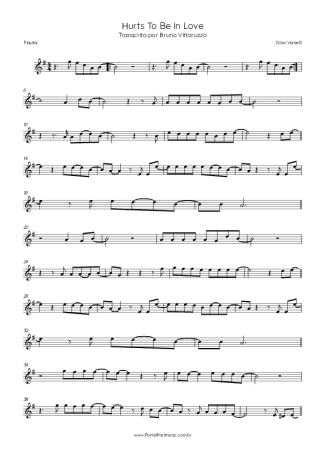 Gino Vannelli Hurts To Be In Love score for Flute