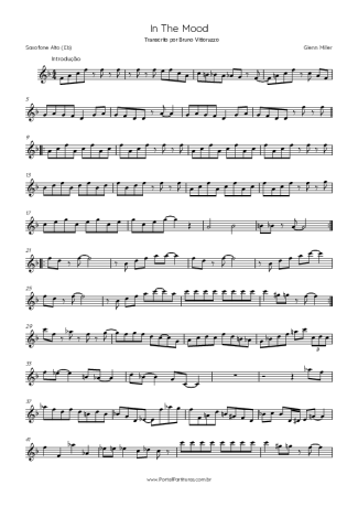 Glenn Miller  score for Alto Saxophone