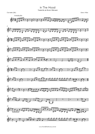 Glenn Miller In The Mood score for Clarinet (Bb)