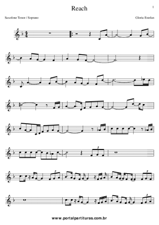 Gloria Estefan Reach score for Clarinet (Bb)