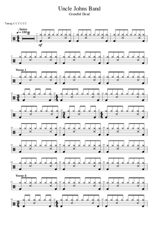 Grateful Dead  score for Drums