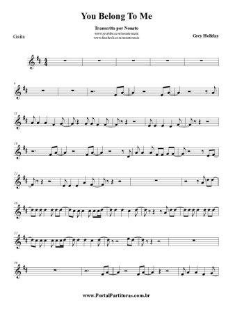 Grey Holiday You Belong To Me score for Harmonica