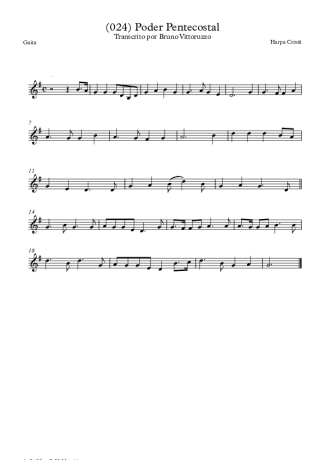 Harpa Cristã (024) Poder Pentecostal score for Harmonica