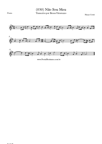 Harpa Cristã (030) Não Sou Meu score for Flute