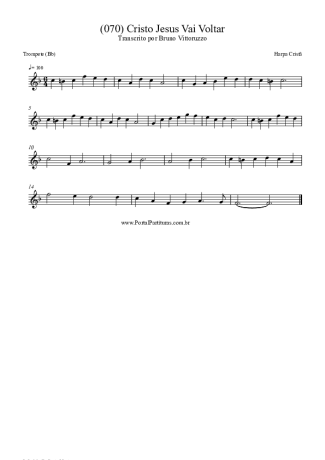 Harpa Cristã (070) Cristo Jesus Vai Voltar score for Trumpet