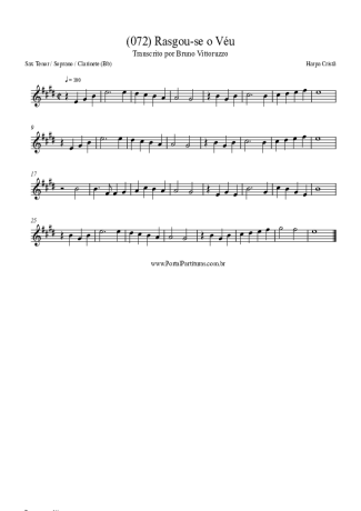 Harpa Cristã  score for Tenor Saxophone Soprano (Bb)