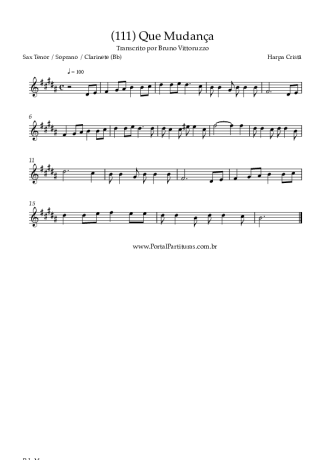 Harpa Cristã  score for Clarinet (Bb)