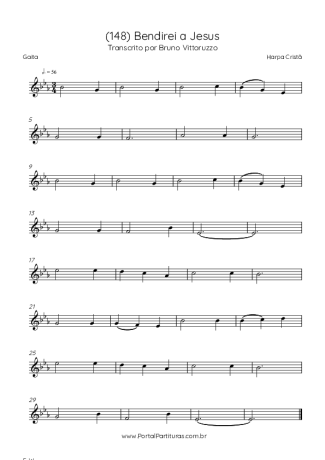 Harpa Cristã (148) Bendirei A Jesus score for Harmonica