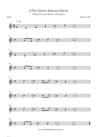 Harpa Cristã (174) Glória Aleluia Glória score for Harmonica