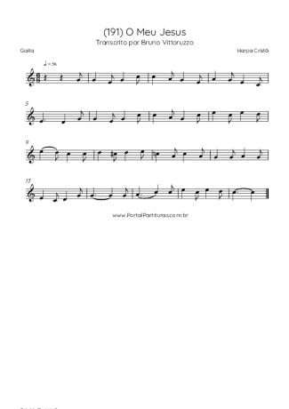 Harpa Cristã (191) O Meu Jesus score for Harmonica