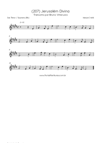 Harpa Cristã  score for Tenor Saxophone Soprano (Bb)